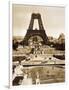 View from Chaillot Palace of Eiffel Tower Built for World Fair in 1889, Here 2nd Floor, 1888-null-Framed Photo