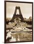 View from Chaillot Palace of Eiffel Tower Built for World Fair in 1889, Here 2nd Floor, 1888-null-Framed Photo