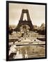 View from Chaillot Palace of Eiffel Tower Built for World Fair in 1889, Here 2nd Floor, 1888-null-Framed Photo