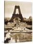 View from Chaillot Palace of Eiffel Tower Built for World Fair in 1889, Here 2nd Floor, 1888-null-Stretched Canvas
