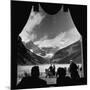 View From Chateau Lake Louise Looking Up Lake Louise at Victoria Glacier-Andreas Feininger-Mounted Photographic Print