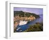 View from Chiesa S. Giorgio, Riviera di Levante, Liguria, Portofino, Italy-Walter Bibikow-Framed Photographic Print