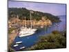 View from Chiesa S. Giorgio, Riviera di Levante, Liguria, Portofino, Italy-Walter Bibikow-Mounted Photographic Print