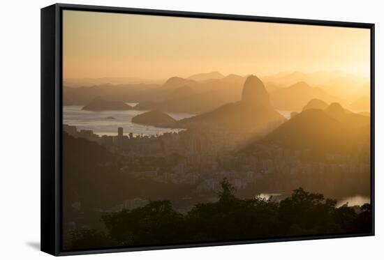 View from Chinese Vista at Dawn, Rio De Janeiro, Brazil, South America-Ben Pipe-Framed Stretched Canvas