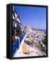 View from Cliffs, Santorini, Greece-Bill Bachmann-Framed Stretched Canvas