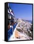 View from Cliffs, Santorini, Greece-Bill Bachmann-Framed Stretched Canvas