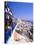 View from Cliffs, Santorini, Greece-Bill Bachmann-Stretched Canvas