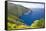 View from Clifftop Along Rocky Coast, Anafonitria, Zakynthos (Zante) (Zakinthos)-Ruth Tomlinson-Framed Stretched Canvas