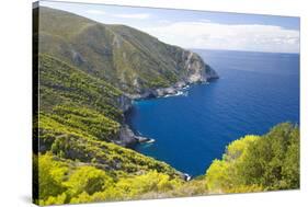 View from Clifftop Along Rocky Coast, Anafonitria, Zakynthos (Zante) (Zakinthos)-Ruth Tomlinson-Stretched Canvas