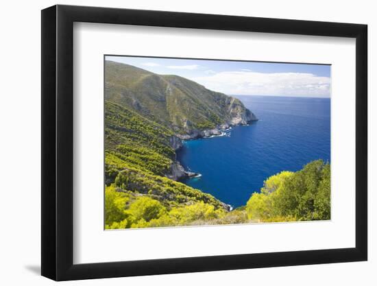 View from Clifftop Along Rocky Coast, Anafonitria, Zakynthos (Zante) (Zakinthos)-Ruth Tomlinson-Framed Photographic Print