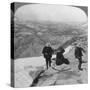 View from Clouds Rest over Tenaya Lake to the Distant Matterhorn, California, USA, 1902-Underwood & Underwood-Stretched Canvas