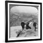 View from Clouds Rest over Tenaya Lake to the Distant Matterhorn, California, USA, 1902-Underwood & Underwood-Framed Giclee Print