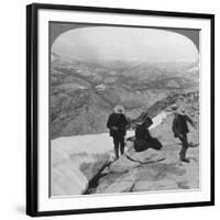 View from Clouds Rest over Tenaya Lake to the Distant Matterhorn, California, USA, 1902-Underwood & Underwood-Framed Giclee Print