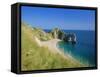 View from Coastal Path of Durdle Door, Dorset, England-Ruth Tomlinson-Framed Stretched Canvas