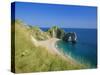 View from Coastal Path of Durdle Door, Dorset, England-Ruth Tomlinson-Stretched Canvas