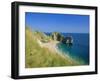 View from Coastal Path of Durdle Door, Dorset, England-Ruth Tomlinson-Framed Photographic Print