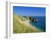 View from Coastal Path of Durdle Door, Dorset, England-Ruth Tomlinson-Framed Photographic Print