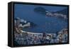 View from Cristo Redentor over Rio De Janeiro at Night, Corcovado, Rio De Janeiro-Ben Pipe-Framed Stretched Canvas