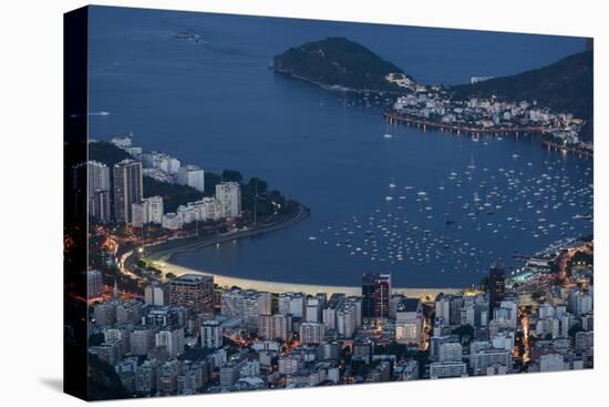 View from Cristo Redentor over Rio De Janeiro at Night, Corcovado, Rio De Janeiro-Ben Pipe-Stretched Canvas
