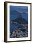 View from Cristo Redentor over Rio De Janeiro at Night, Corcovado, Rio De Janeiro-Ben Pipe-Framed Photographic Print