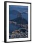 View from Cristo Redentor over Rio De Janeiro at Night, Corcovado, Rio De Janeiro-Ben Pipe-Framed Photographic Print