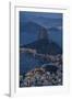 View from Cristo Redentor over Rio De Janeiro at Night, Corcovado, Rio De Janeiro-Ben Pipe-Framed Photographic Print