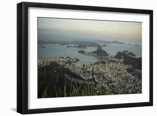 View from Cristo Redentor over Rio De Janeiro, Corcovado, Rio De Janeiro, Brazil, South America-Ben Pipe-Framed Photographic Print