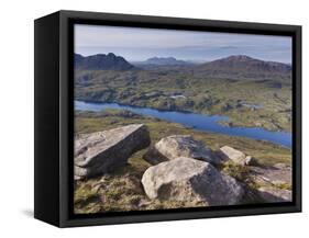 View from Cul Mor Towards Suilven, Coigach - Assynt Swt, Sutherland, Highlands, Scotland, UK-Joe Cornish-Framed Stretched Canvas