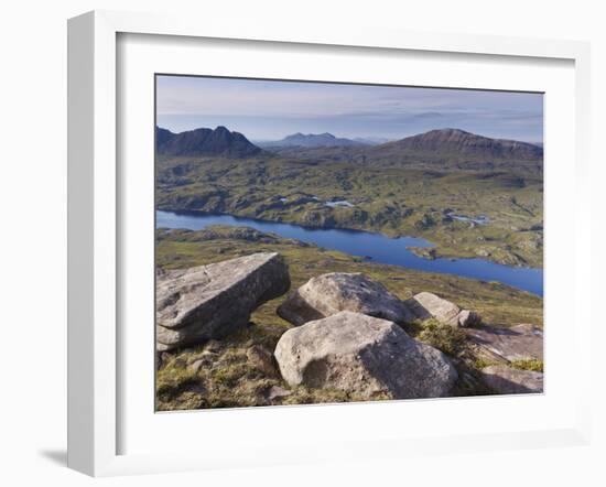 View from Cul Mor Towards Suilven, Coigach - Assynt Swt, Sutherland, Highlands, Scotland, UK-Joe Cornish-Framed Photographic Print