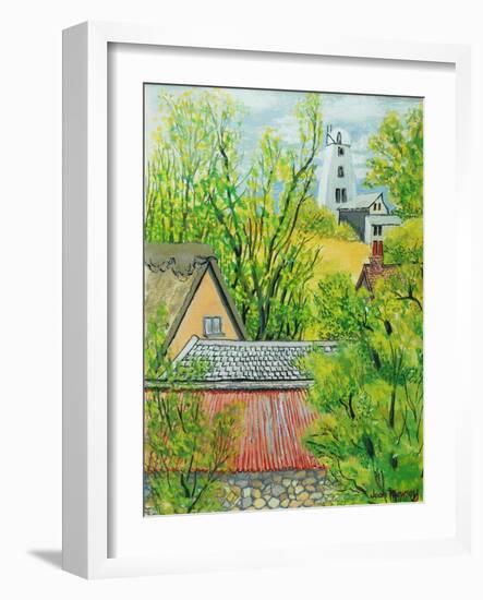 View from Cynthia's Window, Dalham, Suffolk-Joan Thewsey-Framed Giclee Print