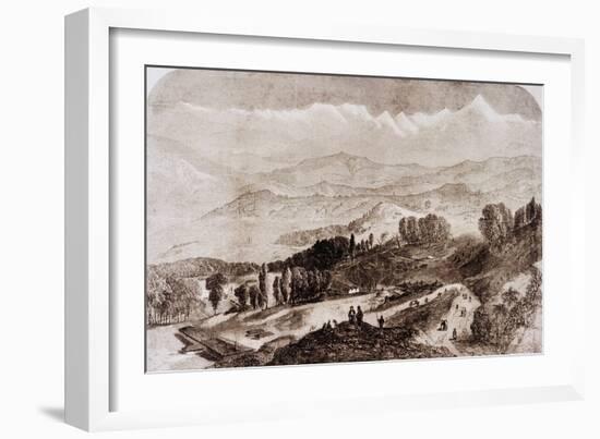 View from Darjeeling, Mount Everest-null-Framed Giclee Print