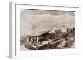 View from Darjeeling, Mount Everest-null-Framed Giclee Print