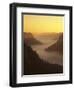 View from Eichfelsen Rock on Schloss Werenwag Castle and Danube Valley at Sunrise-Markus Lange-Framed Photographic Print