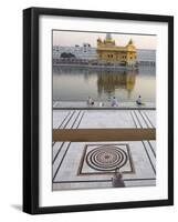 View from Entrance Gate of Holy Pool and Sikh Temple, Golden Temple, Amritsar, Punjab State, India-Eitan Simanor-Framed Photographic Print