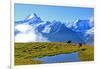 View from First to Bernese Alps, Grindelwald, Bernese Oberland, Canton of Bern, Switzerland, Europe-Hans-Peter Merten-Framed Photographic Print