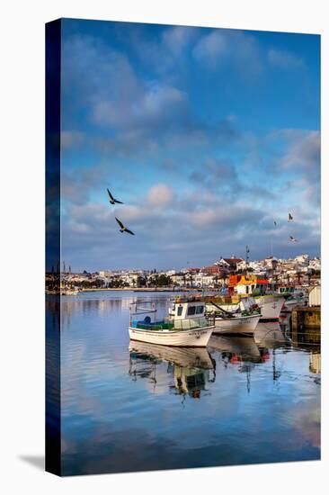 View from Fishing Harbour Towards Old Town, Lagos, Algarve, Portugal-Sabine Lubenow-Stretched Canvas