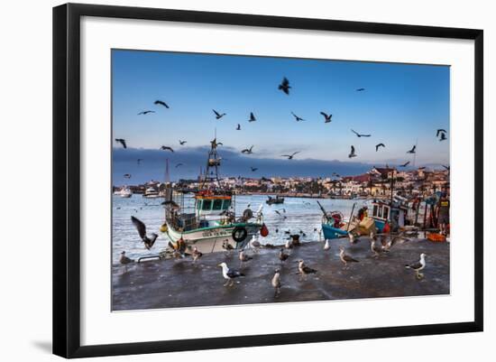 View from Fishing Harbour Towards Old Town, Lagos, Algarve, Portugal-Sabine Lubenow-Framed Photographic Print