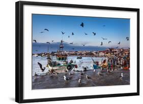 View from Fishing Harbour Towards Old Town, Lagos, Algarve, Portugal-Sabine Lubenow-Framed Photographic Print