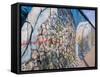View from Former East Berlin of a Section of Berlin Wall, Berlin, Germany-Gavin Hellier-Framed Stretched Canvas