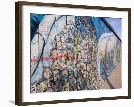 View from Former East Berlin of a Section of Berlin Wall, Berlin, Germany-Gavin Hellier-Framed Photographic Print