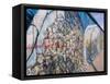 View from Former East Berlin of a Section of Berlin Wall, Berlin, Germany-Gavin Hellier-Framed Stretched Canvas