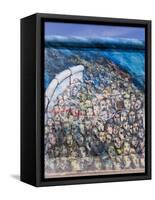 View from Former East Berlin of Section of Berlin Wall, Berlin, Germany-Gavin Hellier-Framed Stretched Canvas