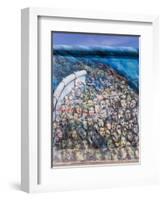 View from Former East Berlin of Section of Berlin Wall, Berlin, Germany-Gavin Hellier-Framed Photographic Print