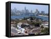 View from Fort San Felipe Towards Boca Grande, Cartagena, Colombia, South America-Ethel Davies-Framed Stretched Canvas