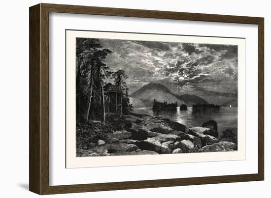 View from Fourteen-Mile Island, Lake George, USA-null-Framed Giclee Print