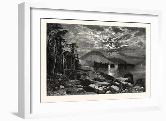 View from Fourteen-Mile Island, Lake George, USA-null-Framed Giclee Print
