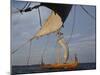 View from Gaia of Replica Viking Ship Oseberg, Chesapeake Bay, USA-David Lomax-Mounted Photographic Print