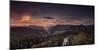 View from Gamrich in the Elbtal, Direction to Rathen with Sunset-Jorg Simanowski-Mounted Photographic Print