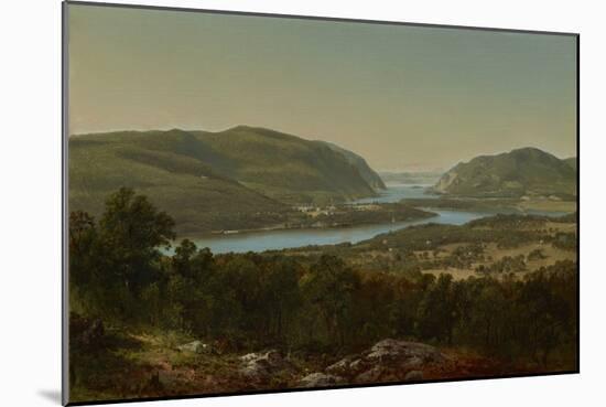 View from Garrison, West Point, New York, 1870 (Oil on Canvas)-David Johnson-Mounted Giclee Print