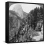 View from Glacier Canyon to Half Dome, Yosemite Valley, California, USA, 1902-Underwood & Underwood-Framed Stretched Canvas